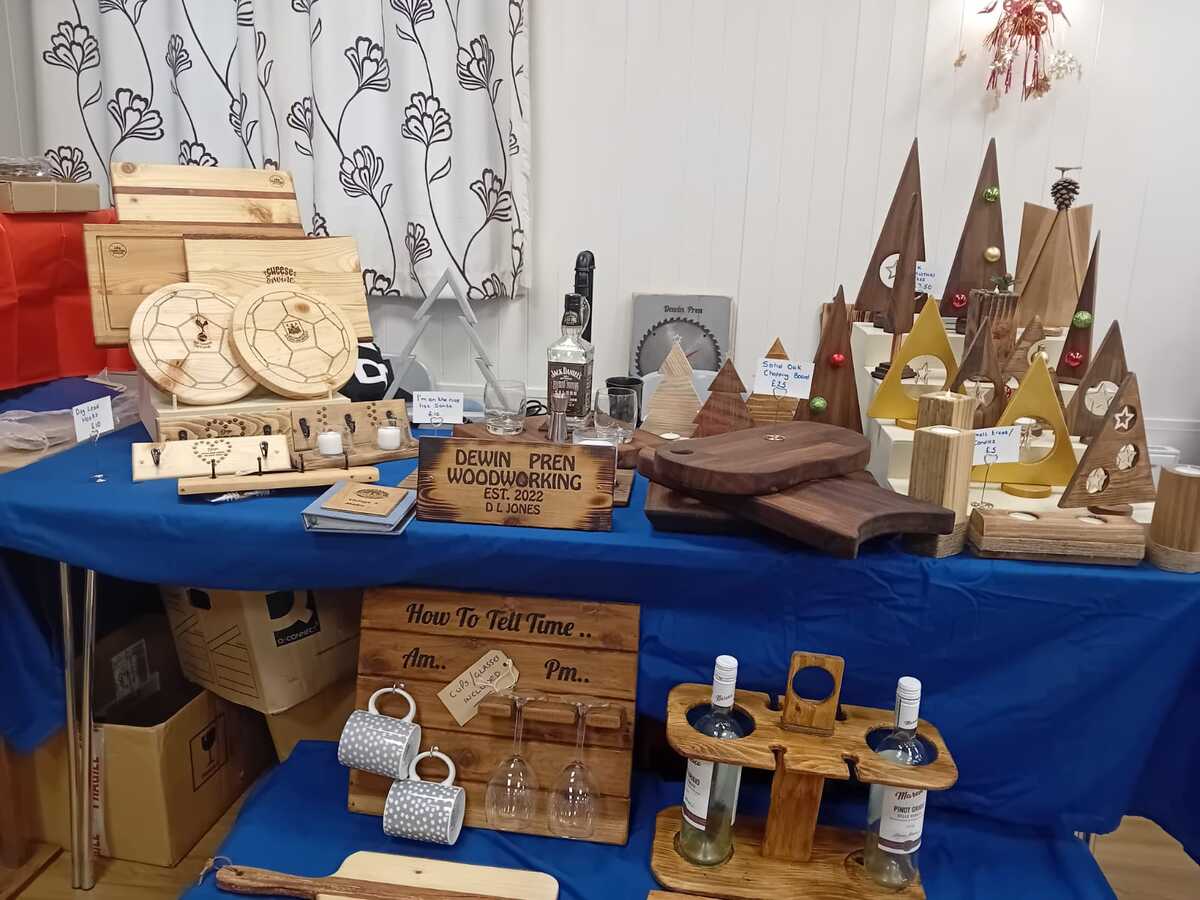 Upcycled handmade wooden products from Dewin Pren Woodworking